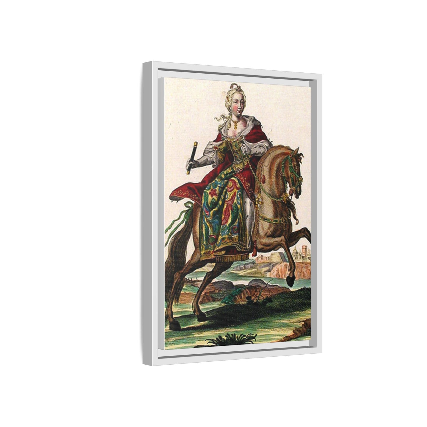 Framed Equestrian Canvas — Maria Anna Archiducissa Austriae Wall Art