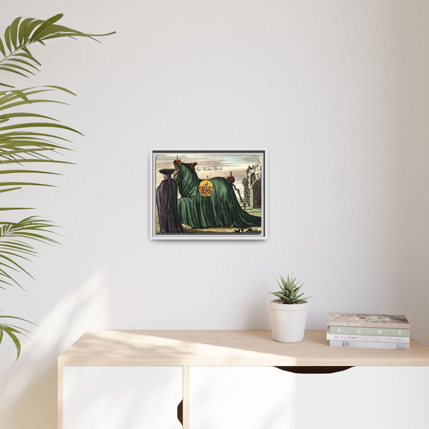 Framed Matte Canvas — 'Graher Pferdi' Parade Horse Illustration