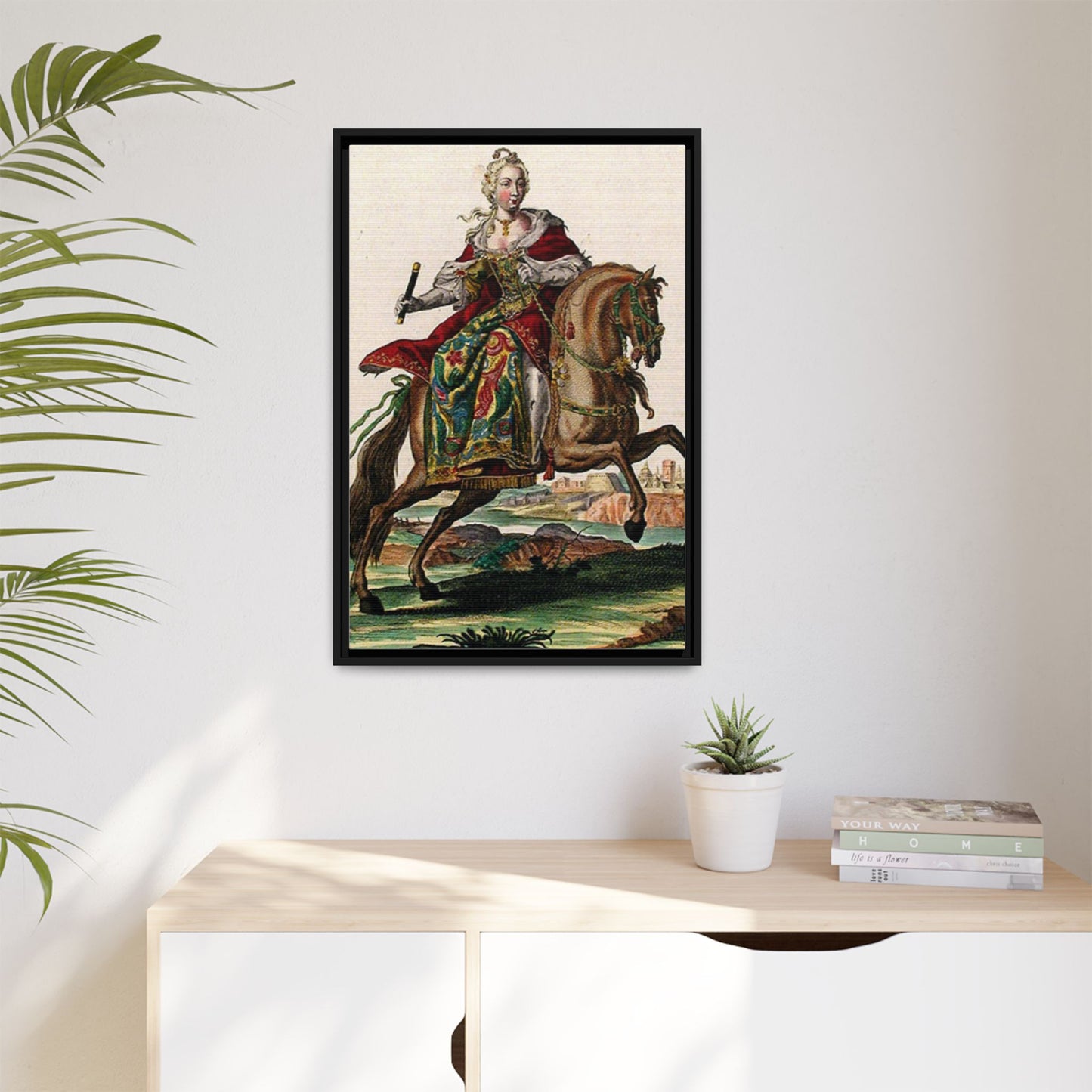 Framed Equestrian Canvas — Maria Anna Archiducissa Austriae Wall Art