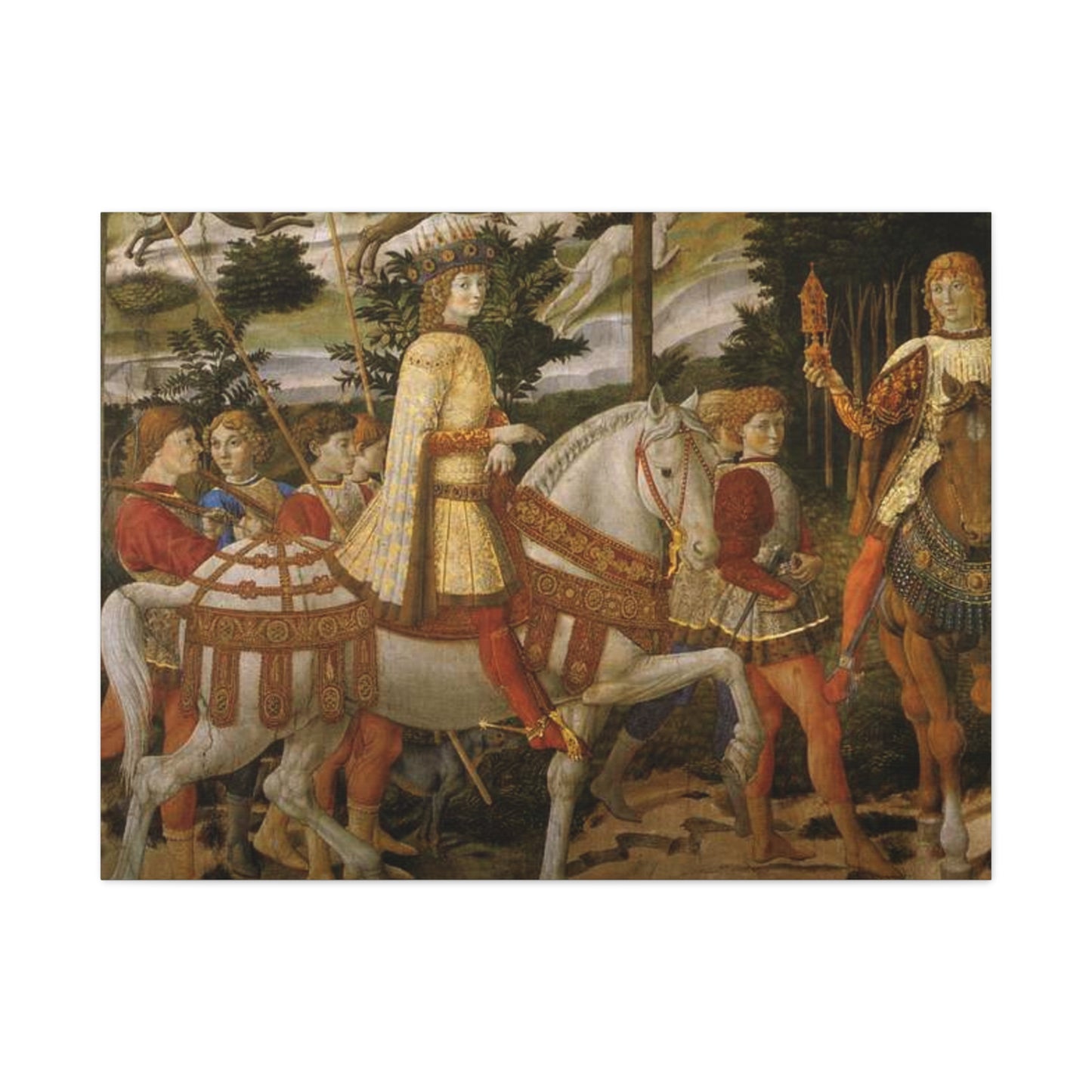 Matte Canvas Print — Lorenzo de' Medici on Horse, Procession of the Magi Fresco