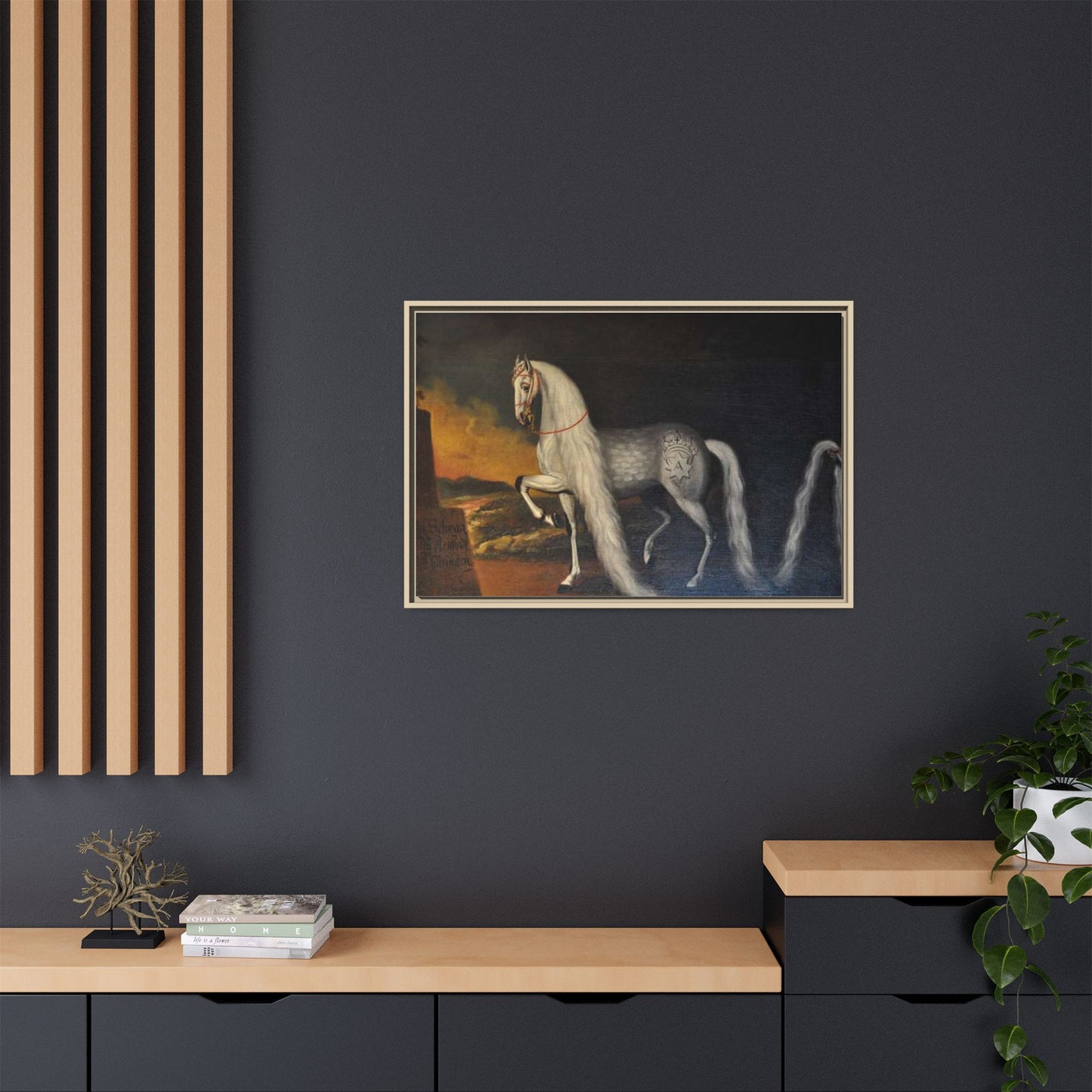 Matte Canvas Print — "Der Schwan zu Arnstadt" (Framed, Multi-Color)