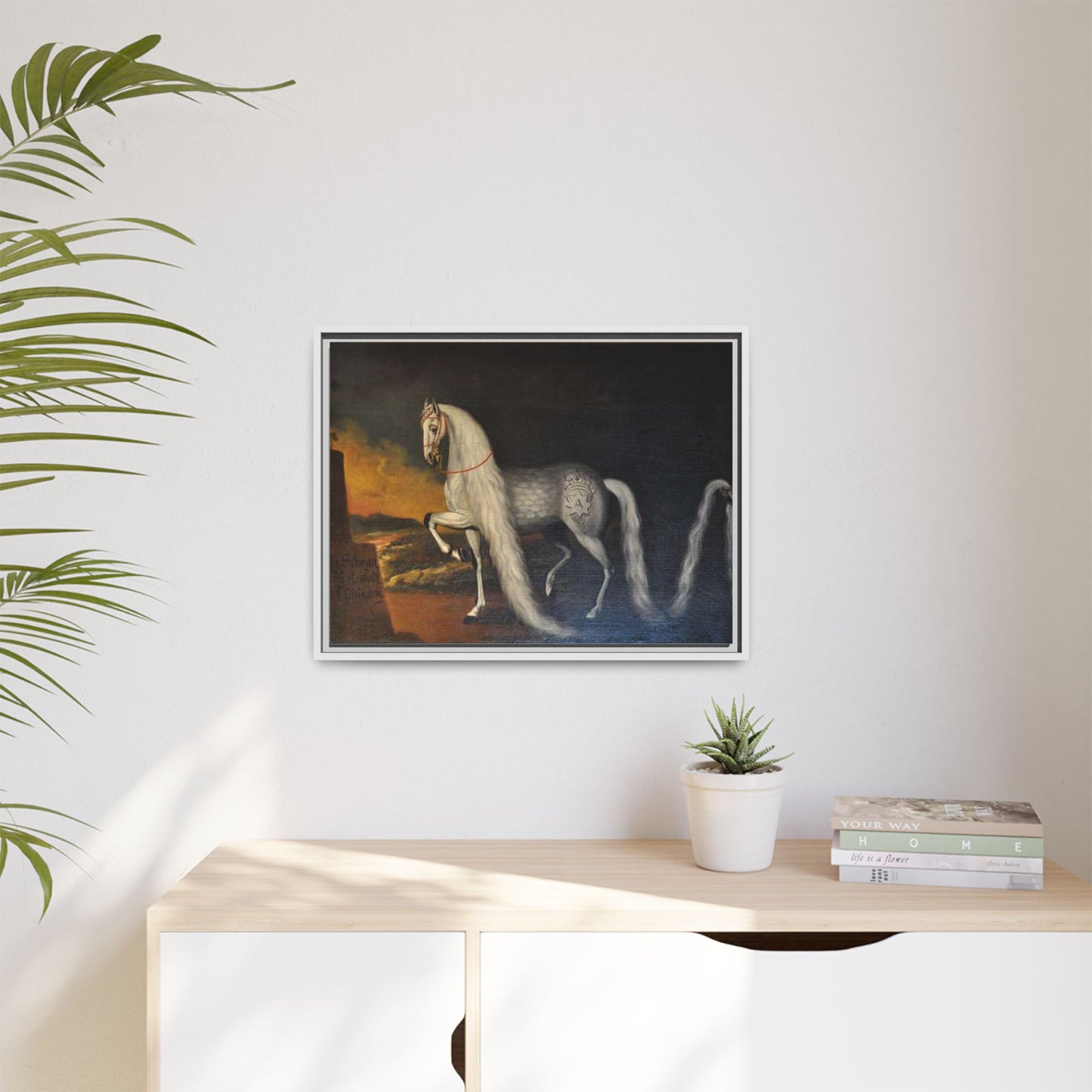 Matte Canvas Print — "Der Schwan zu Arnstadt" (Framed, Multi-Color)