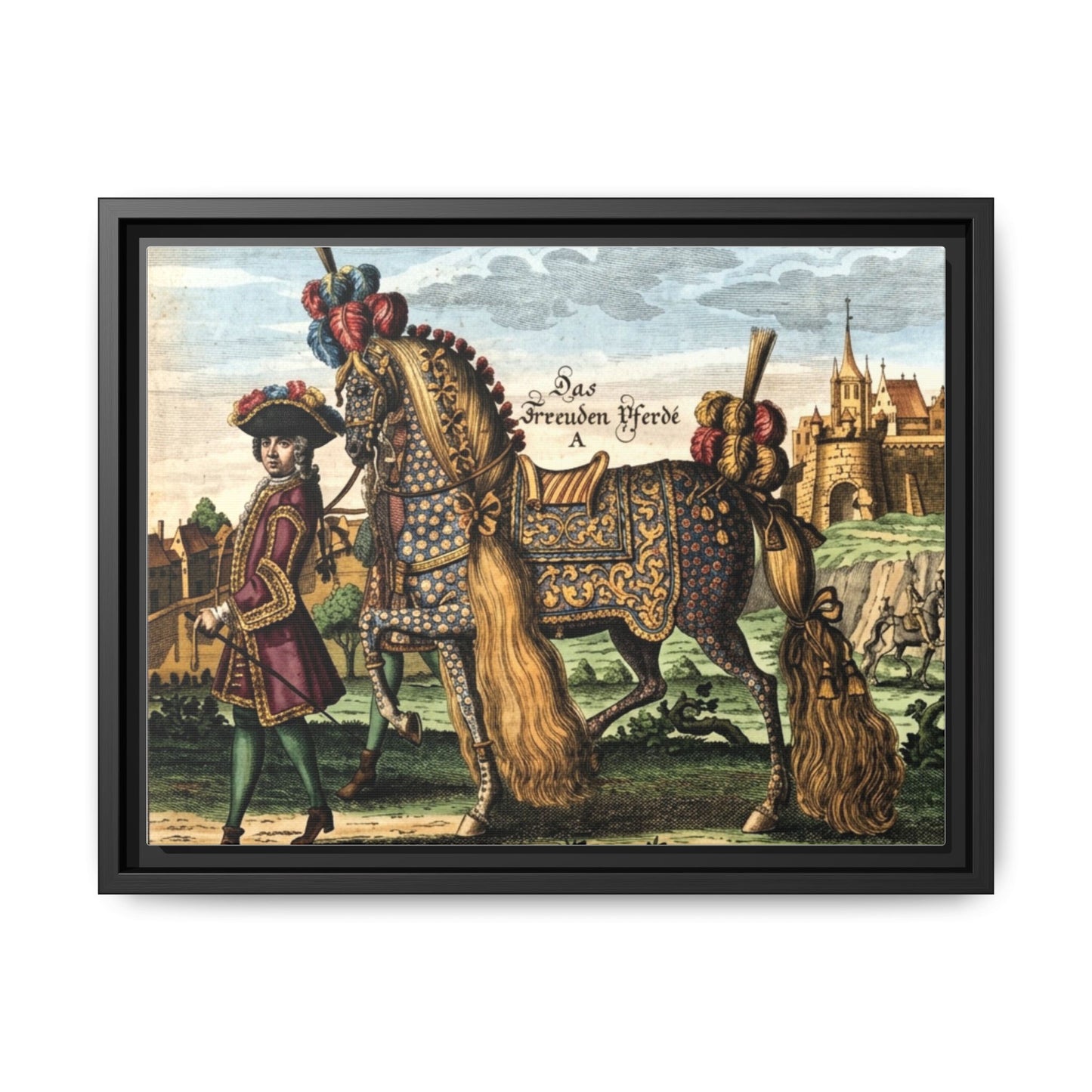 Das Freuden Pferde Matte Canvas Print — Framed Decorative Horse Art