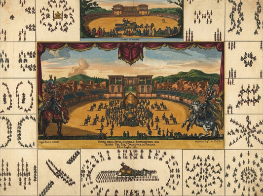 Historical Horse Ballet Canvas Art — "Carrousel of Love" 1673 Matte Stretched Canvas