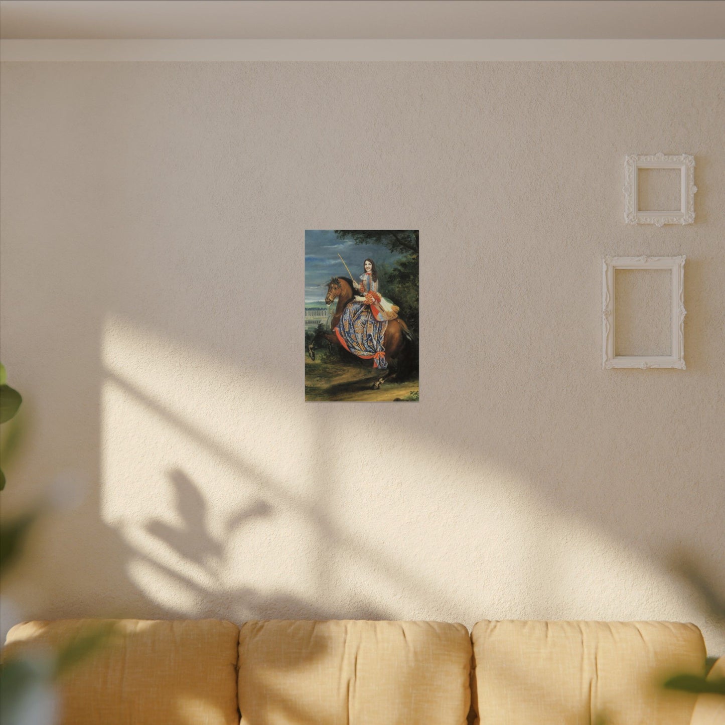 Equestrian Portrait Canvas Print — Lady on Horse Matte Stretched Wall Art