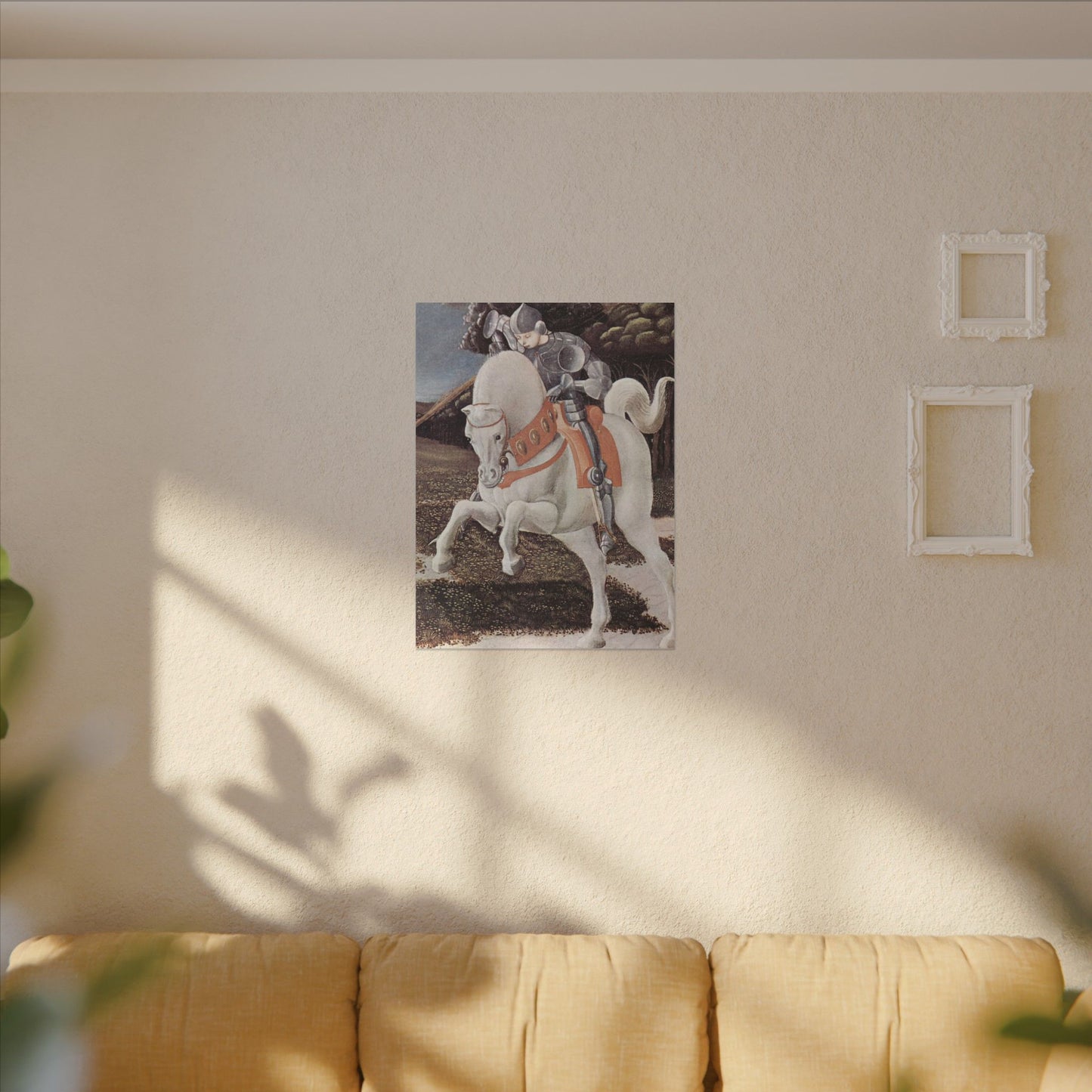 St. George & the Dragon Horse Matte Canvas Print — Paolo Uccello Renaissance Knight Wall Art