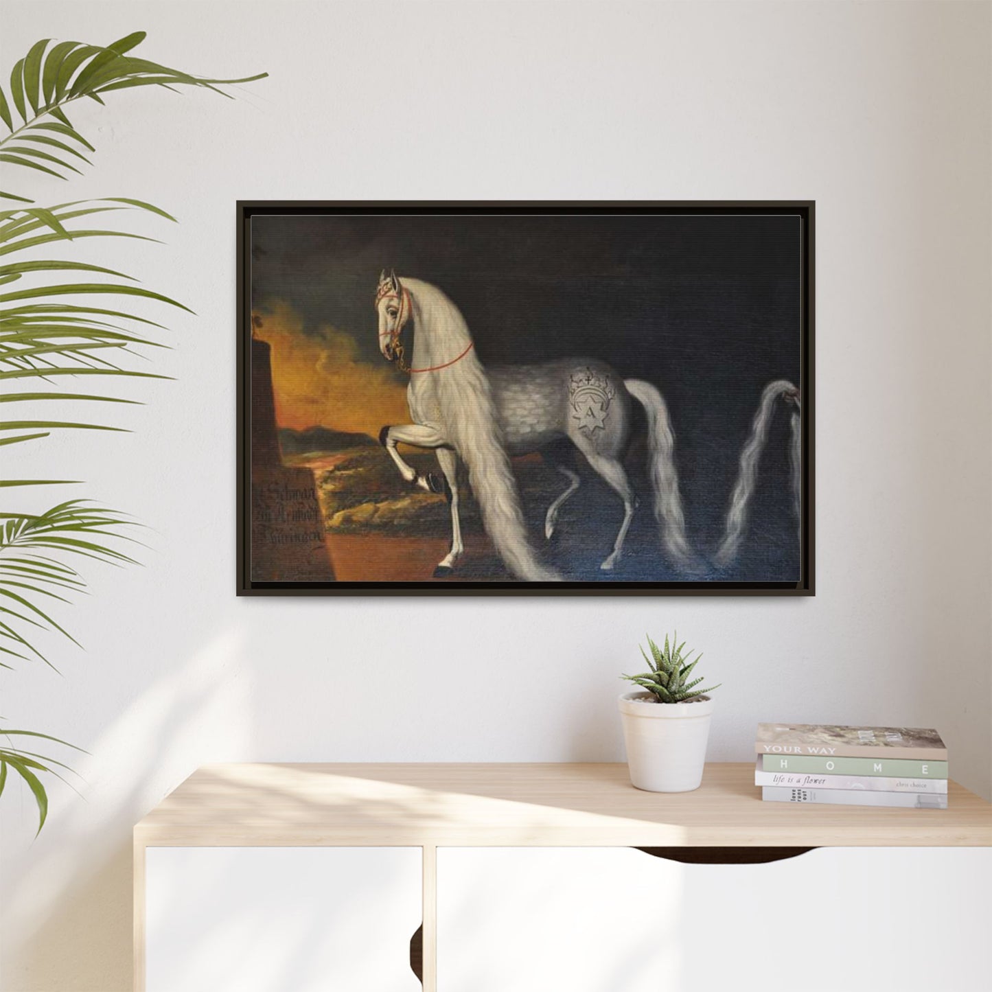 Matte Canvas Print — "Der Schwan zu Arnstadt" (Framed, Multi-Color)
