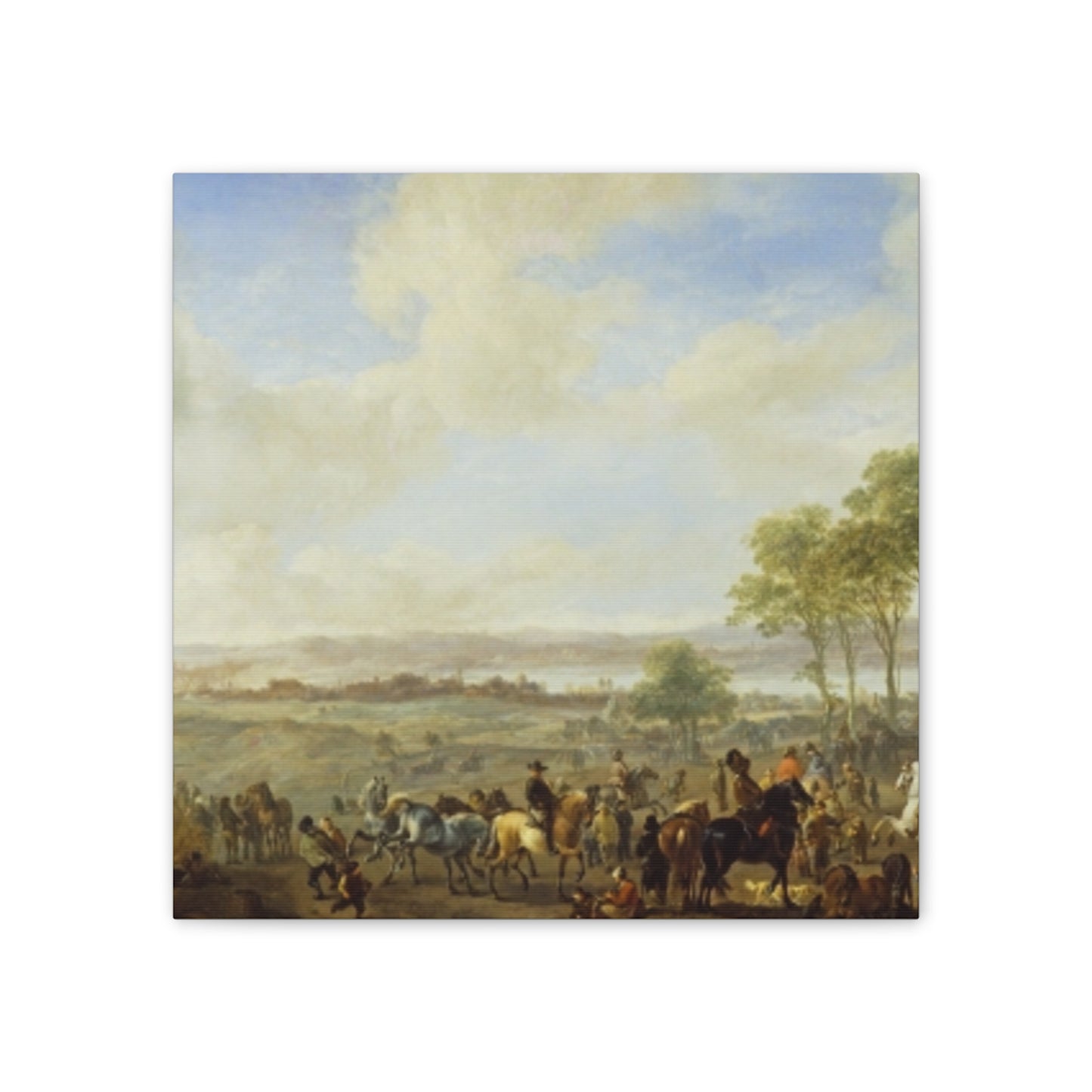 Classic Renaissance Horse Fair Canvas Print — Stretched 0.75" Wall Art