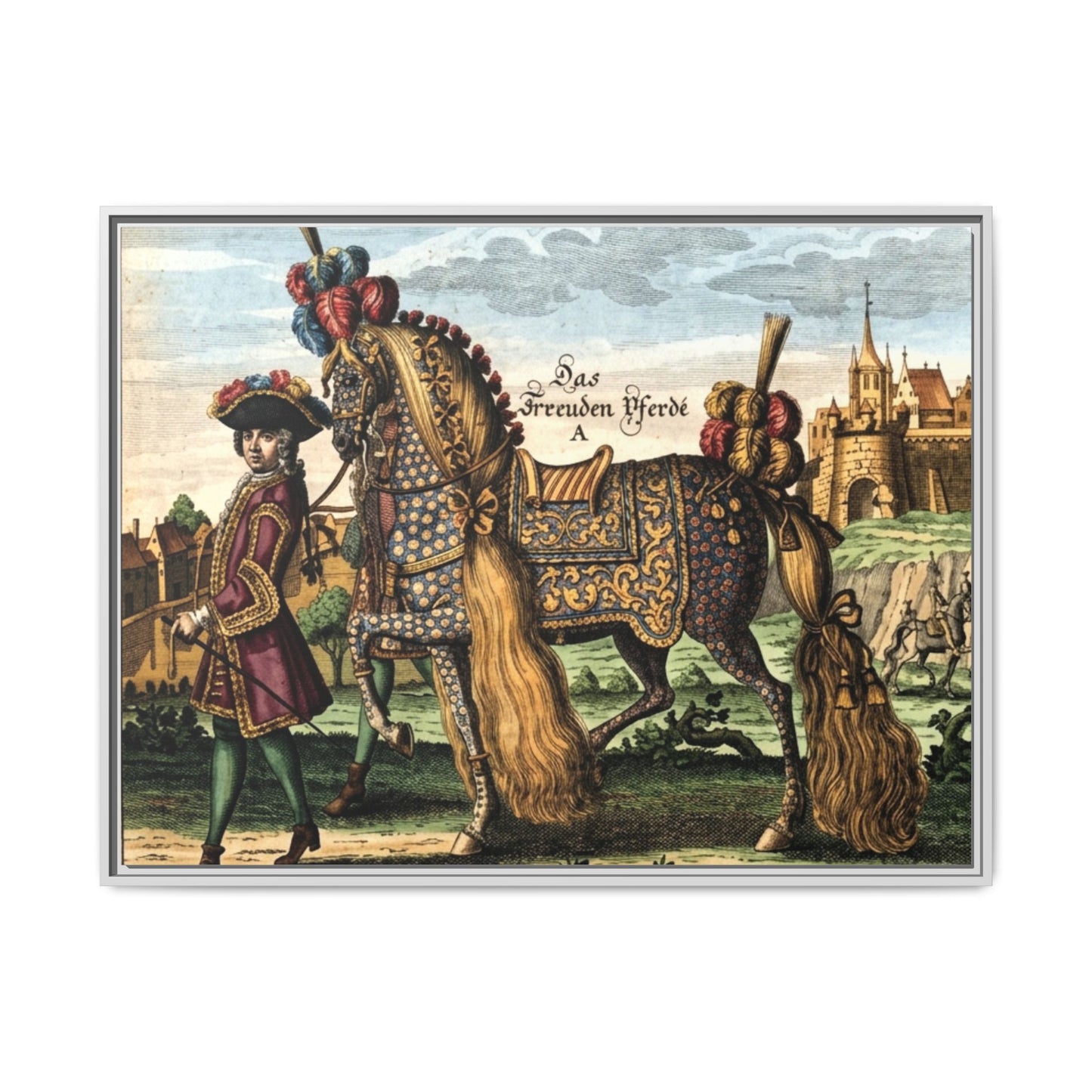 Das Freuden Pferde Matte Canvas Print — Framed Decorative Horse Art