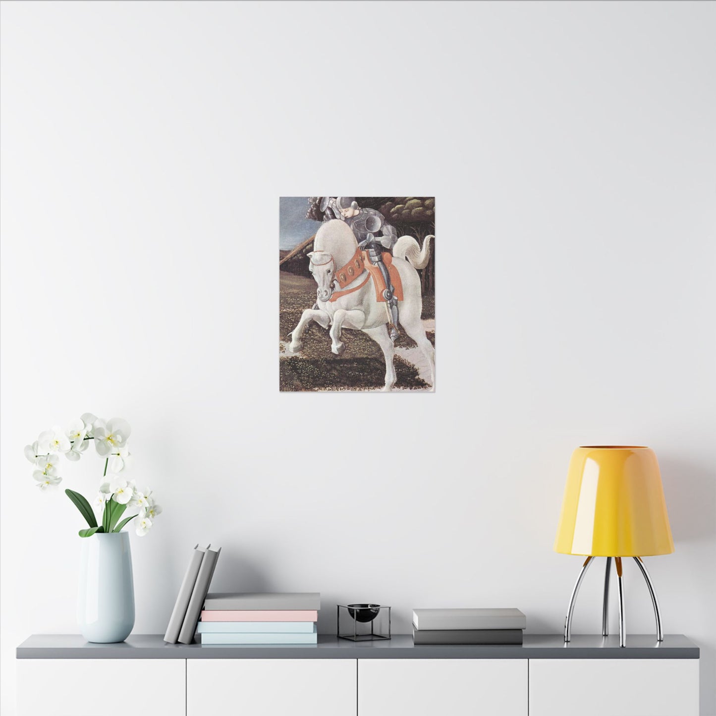 St. George & the Dragon Horse Matte Canvas Print — Paolo Uccello Renaissance Knight Wall Art