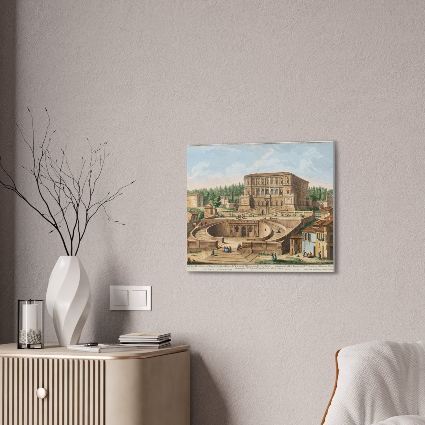Renaissance Italian Villa Horsemen Canvas Print
