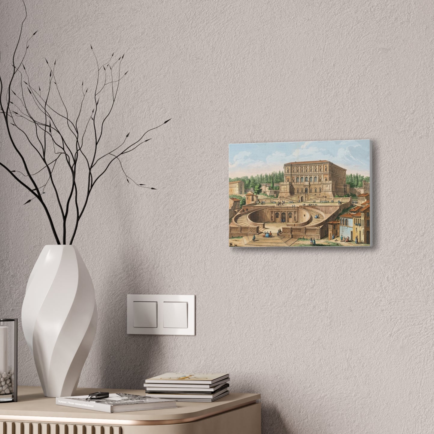 Renaissance Italian Villa Horsemen Canvas Print