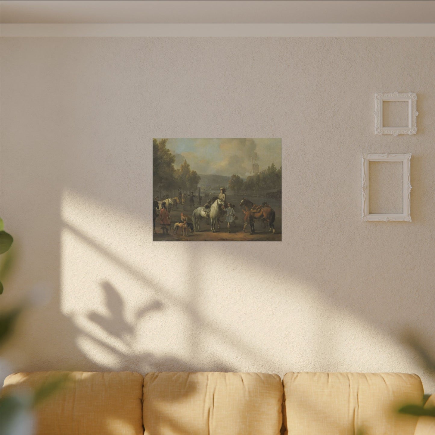 Equestrian Canvas Print — 18th‑Century Horses of the Cavalry School (Matte Stretched)