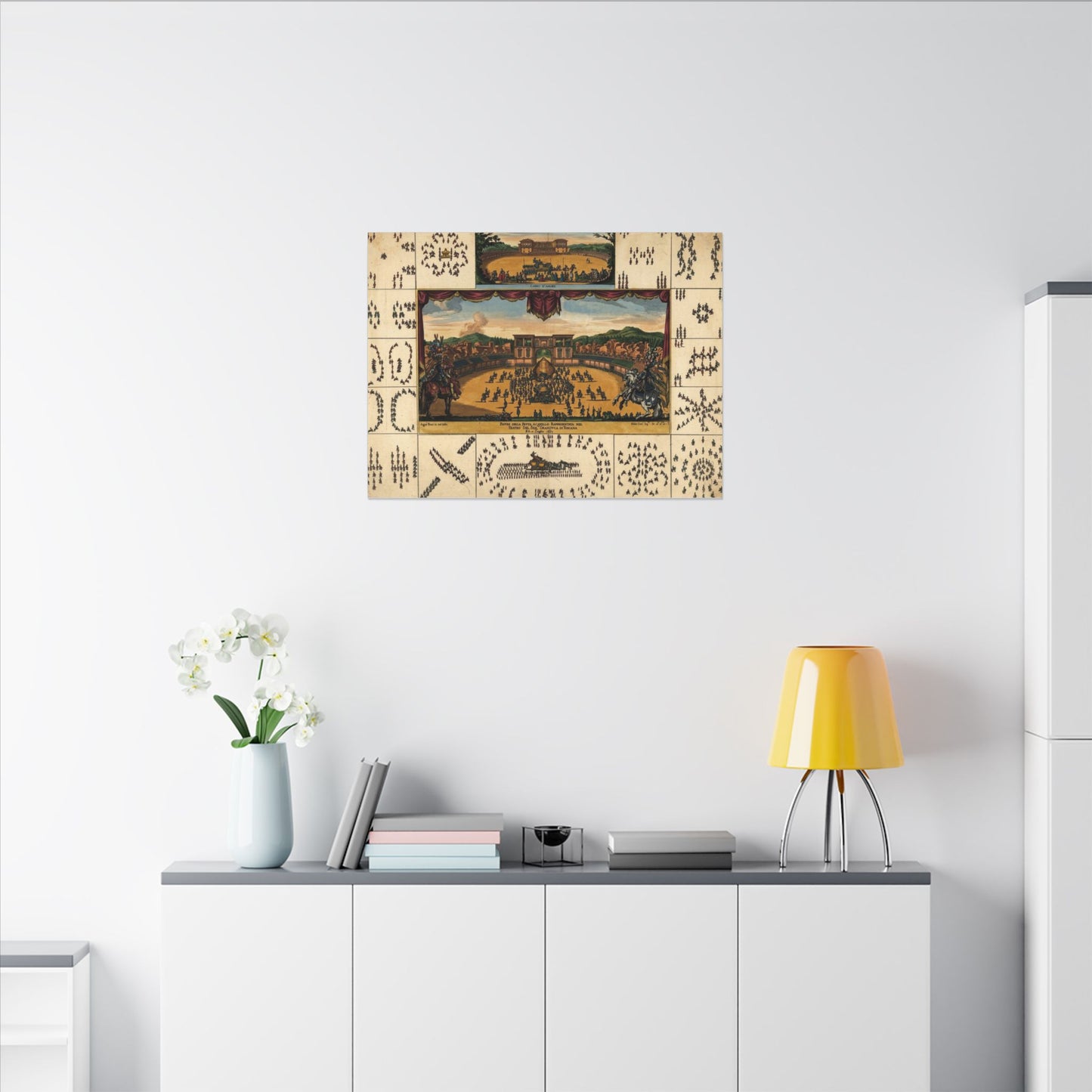 Historical Horse Ballet Canvas Art — "Carrousel of Love" 1673 Matte Stretched Canvas