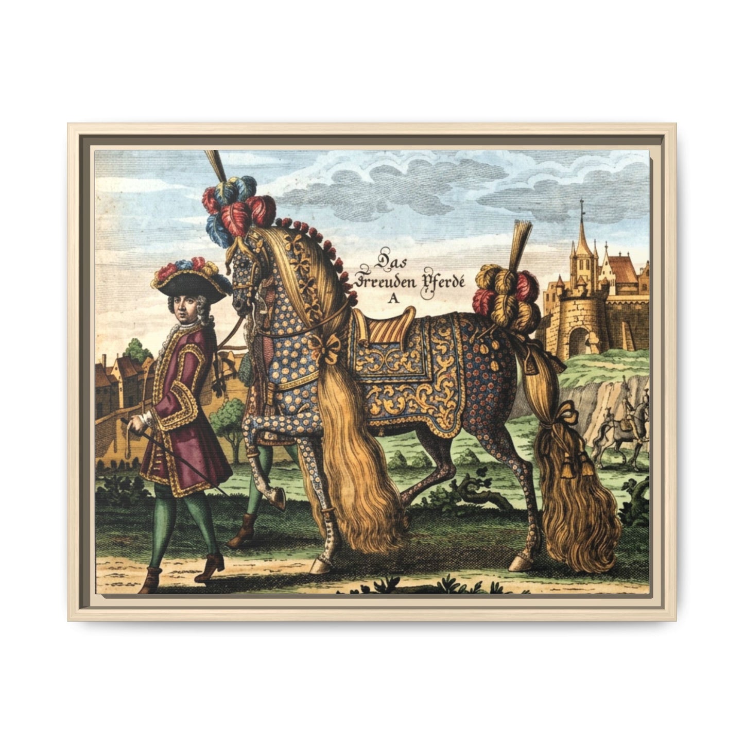 Das Freuden Pferde Matte Canvas Print — Framed Decorative Horse Art