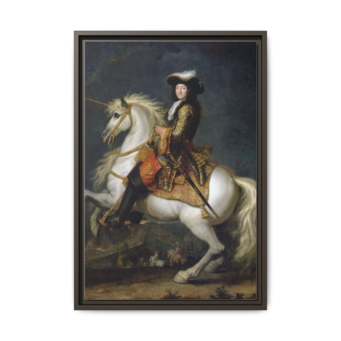 Louis IV Equestrian Portrait Matte Canvas Print (Framed)
