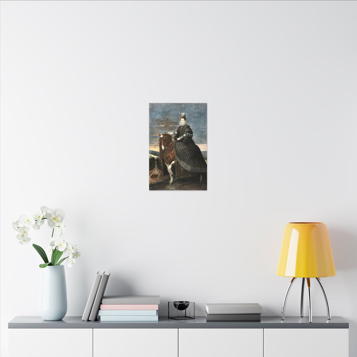 Regal Equestrian Portrait Canvas — "Margaret Queen of Austria" Matte Stretched Wall Art