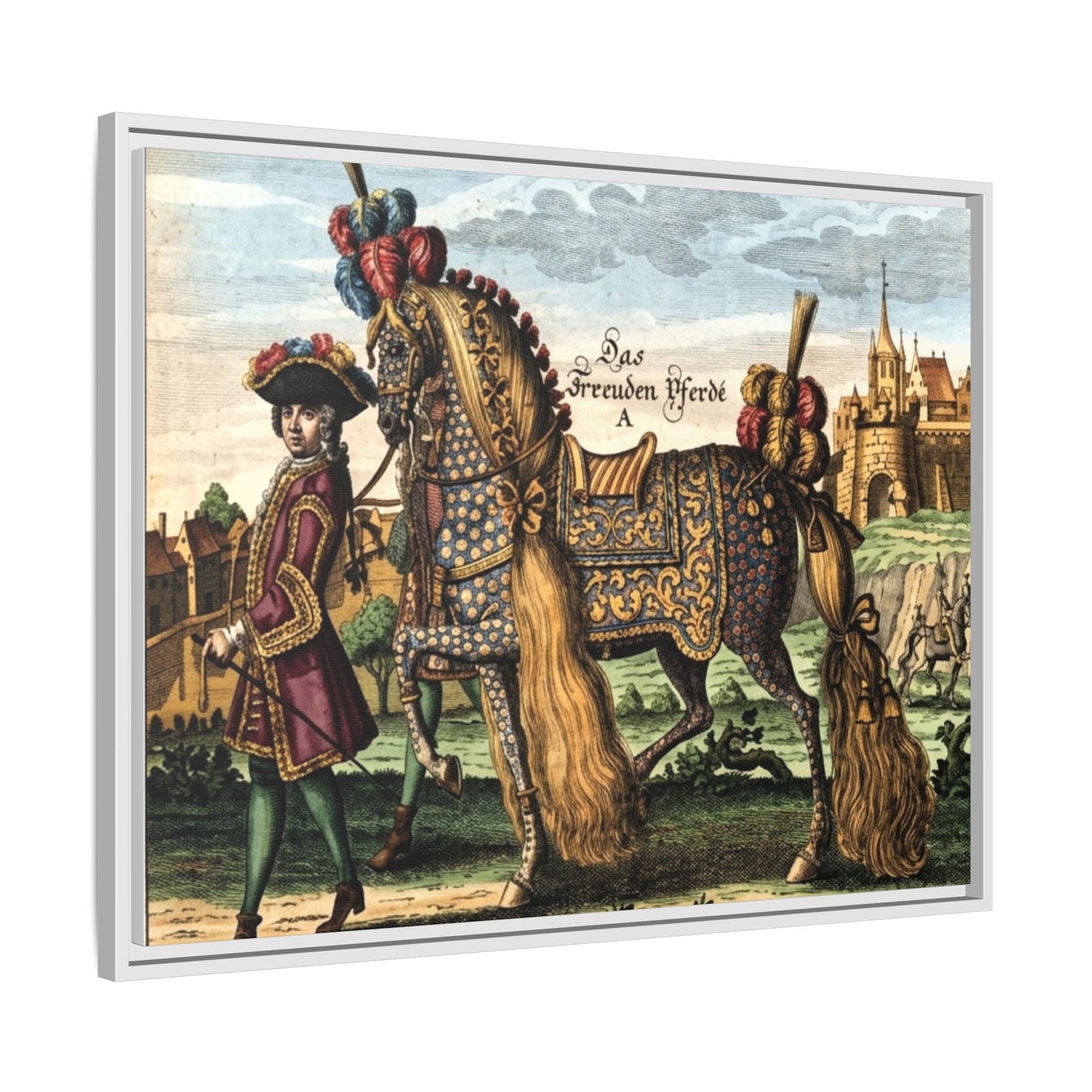 Das Freuden Pferde Matte Canvas Print — Framed Decorative Horse Art