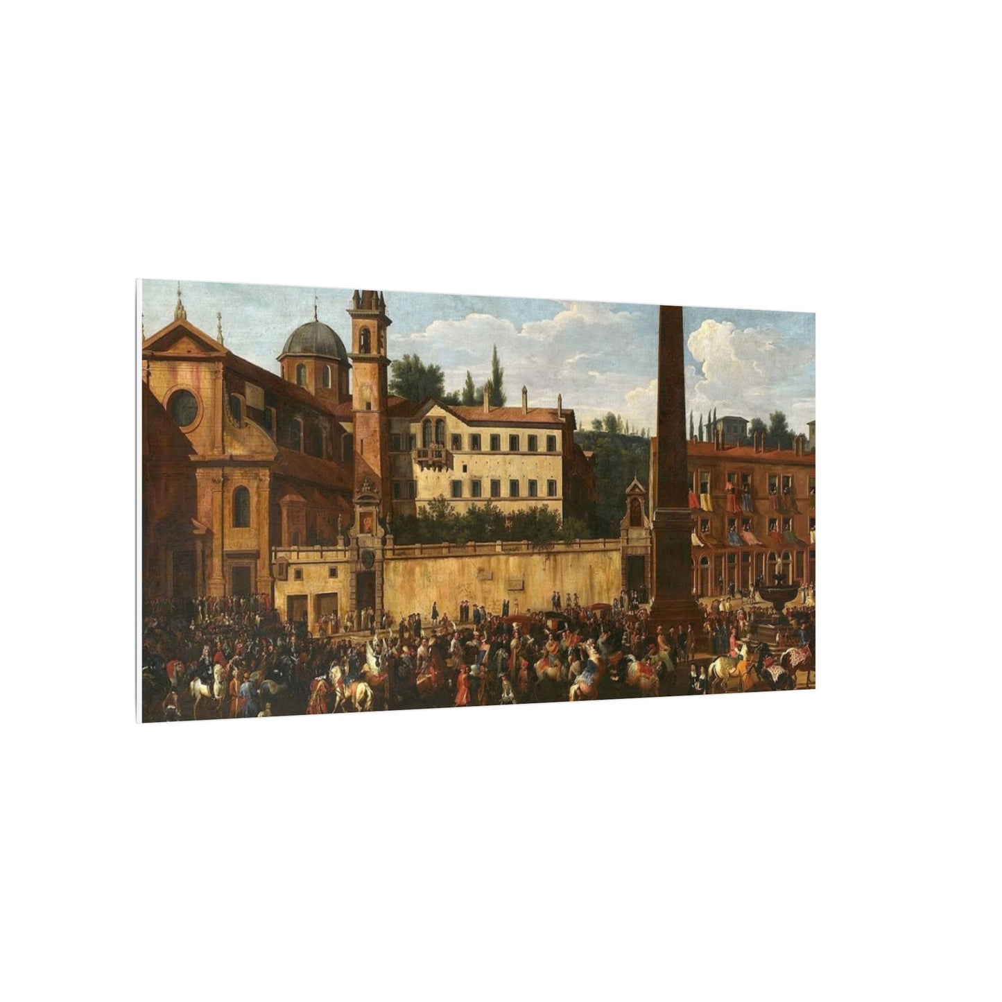 Canvas Art Print - Renaissance Italian City Promenade