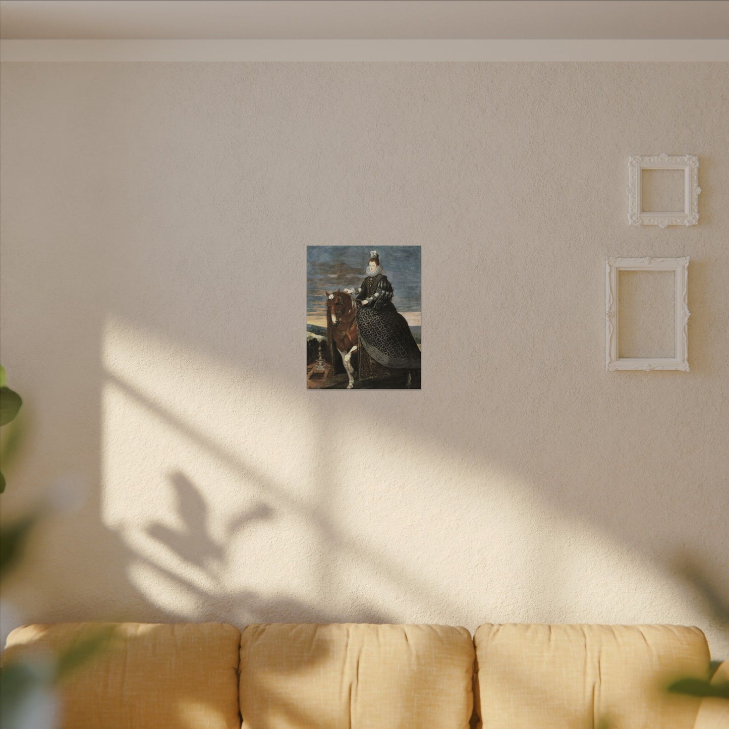 Regal Equestrian Portrait Canvas — "Margaret Queen of Austria" Matte Stretched Wall Art