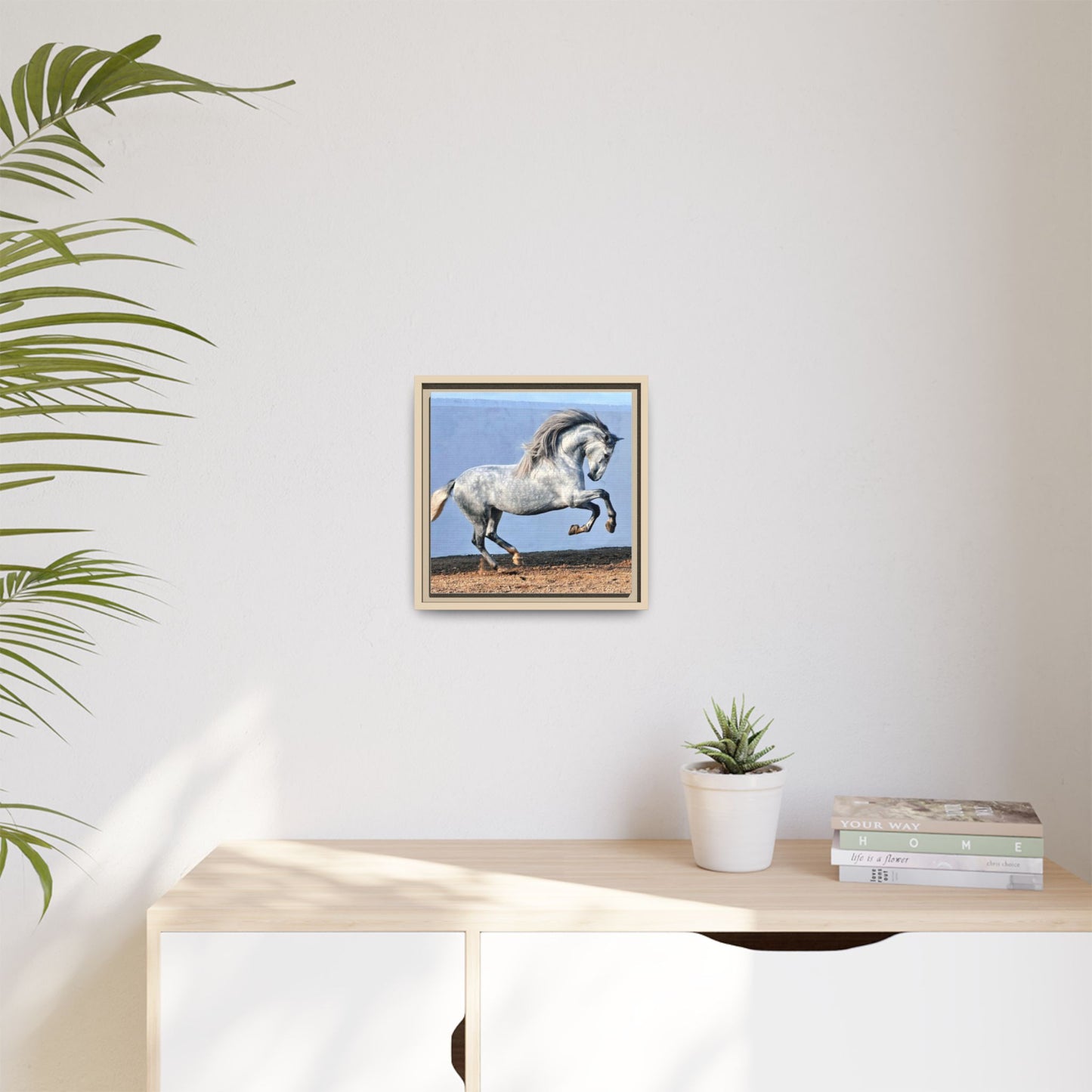 Canvas Print - Andalusian Stallion in Spirited Play