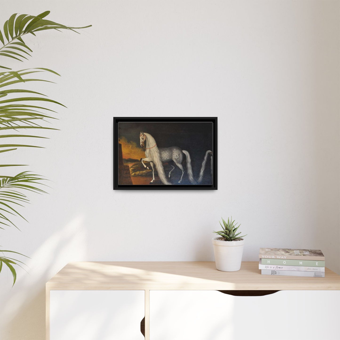 Matte Canvas Print — "Der Schwan zu Arnstadt" (Framed, Multi-Color)