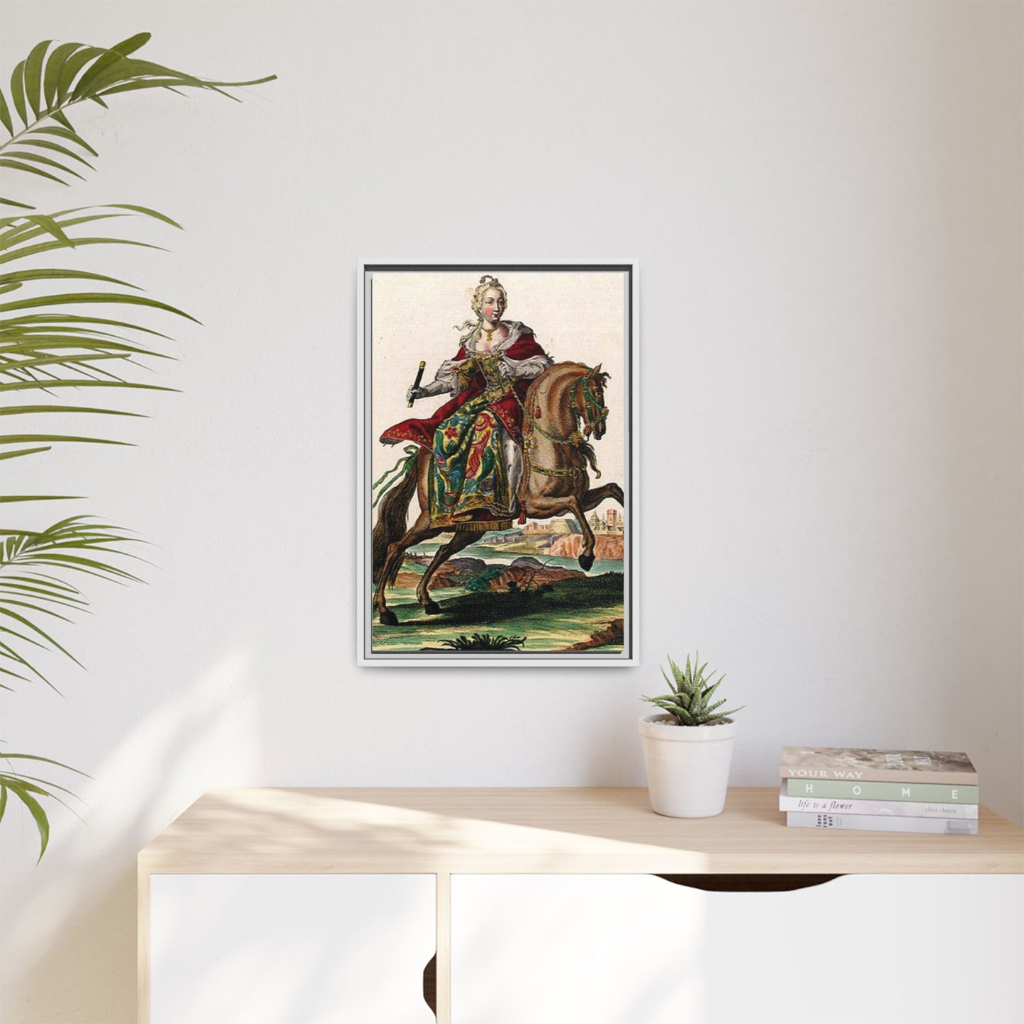 Framed Equestrian Canvas — Maria Anna Archiducissa Austriae Wall Art