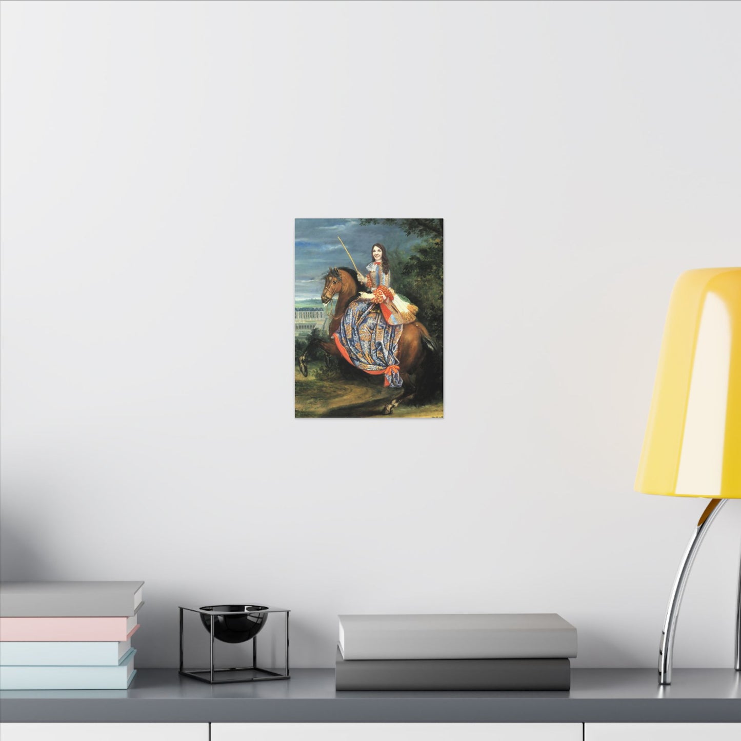 Equestrian Portrait Canvas Print — Lady on Horse Matte Stretched Wall Art