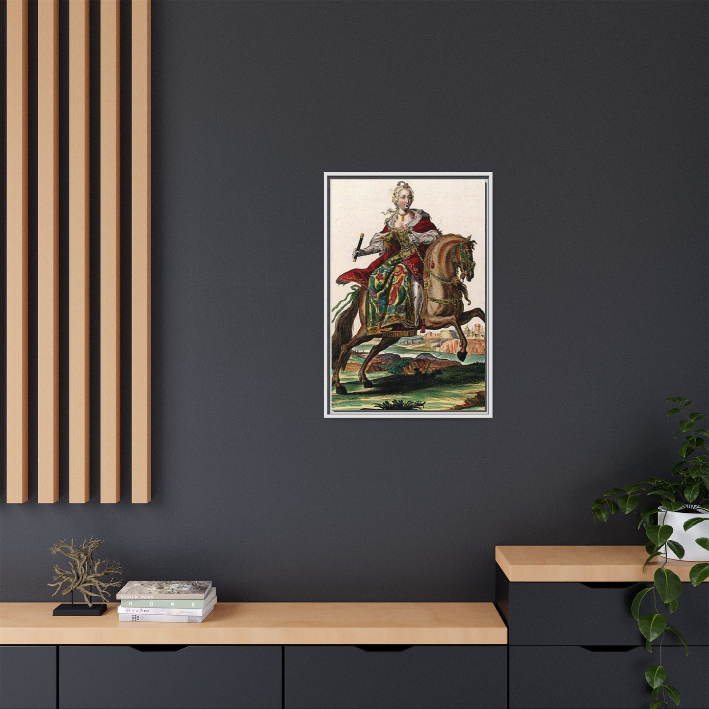 Framed Equestrian Canvas — Maria Anna Archiducissa Austriae Wall Art