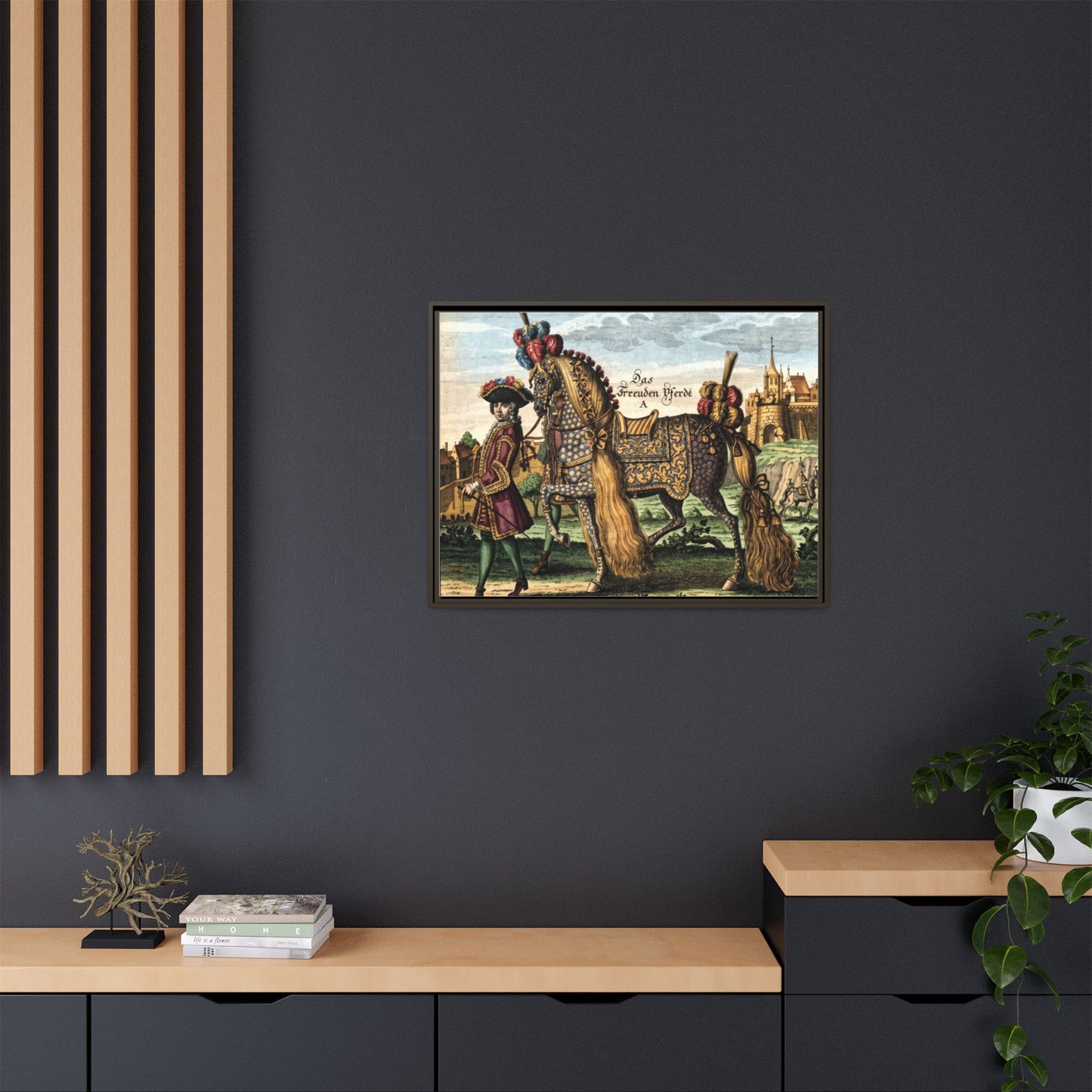 Das Freuden Pferde Matte Canvas Print — Framed Decorative Horse Art