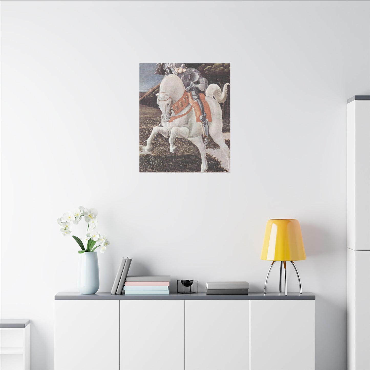 St. George & the Dragon Horse Matte Canvas Print — Paolo Uccello Renaissance Knight Wall Art