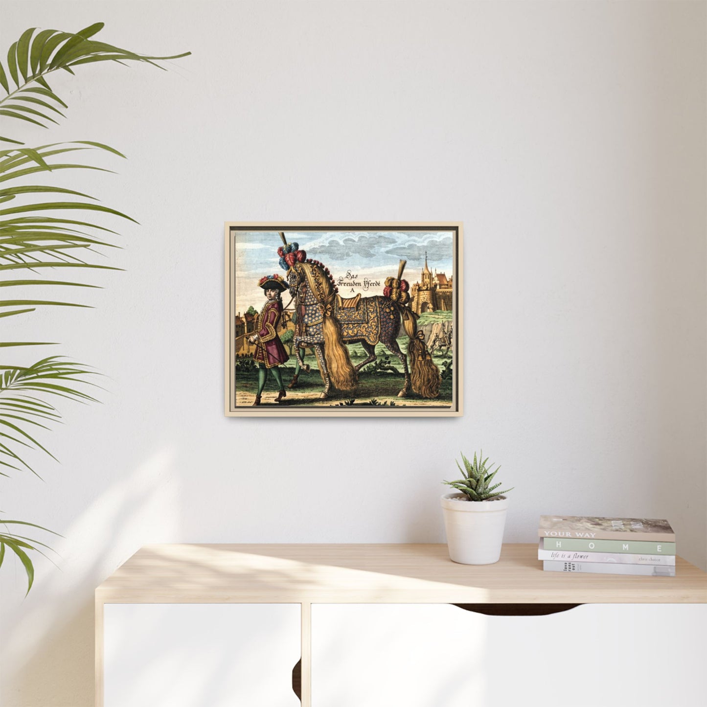 Das Freuden Pferde Matte Canvas Print — Framed Decorative Horse Art