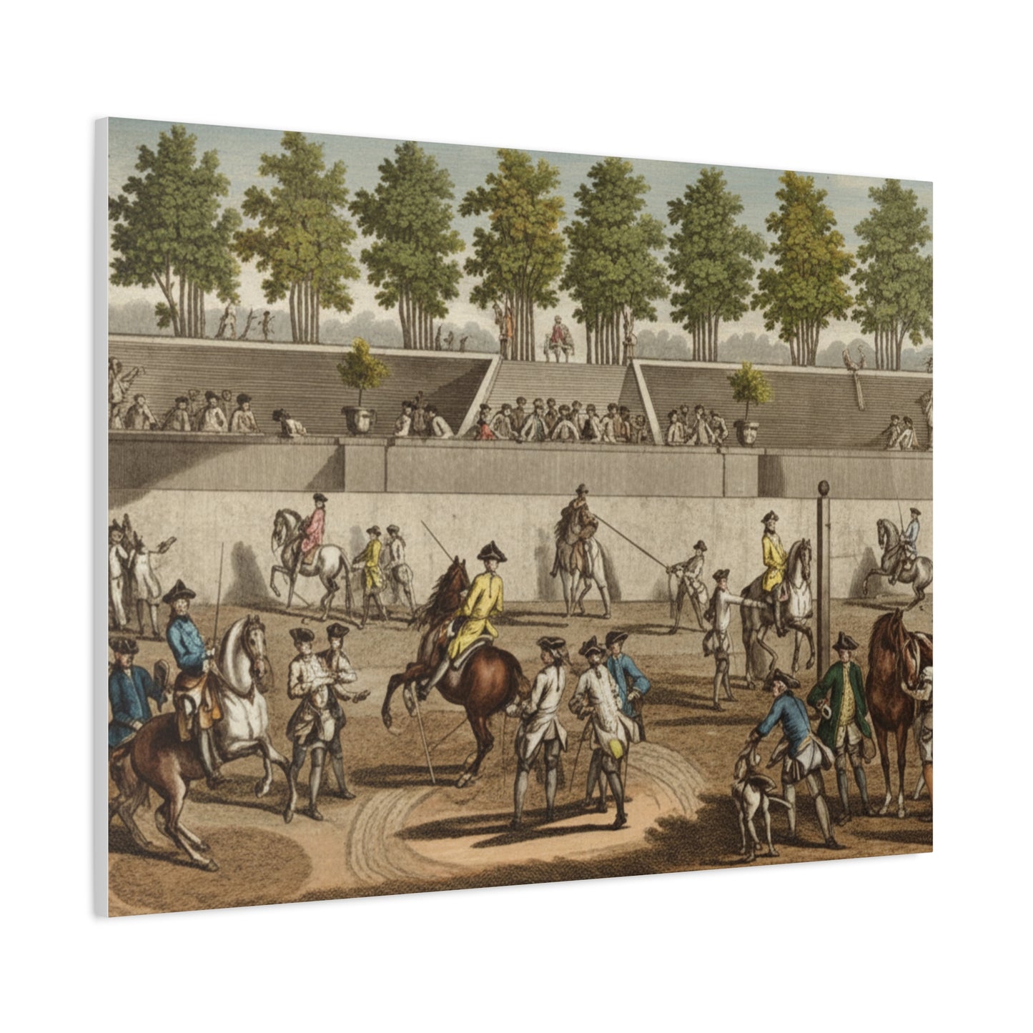 18th century Riding School Matte Canvas Print — Stretched 1.25"