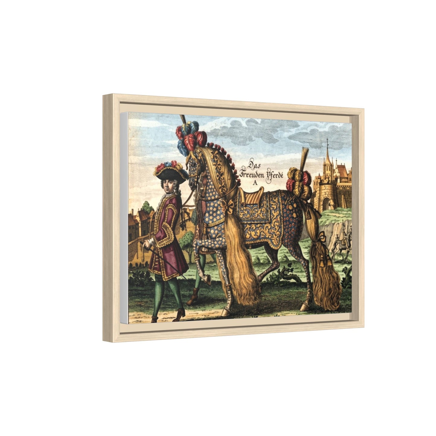 Das Freuden Pferde Matte Canvas Print — Framed Decorative Horse Art