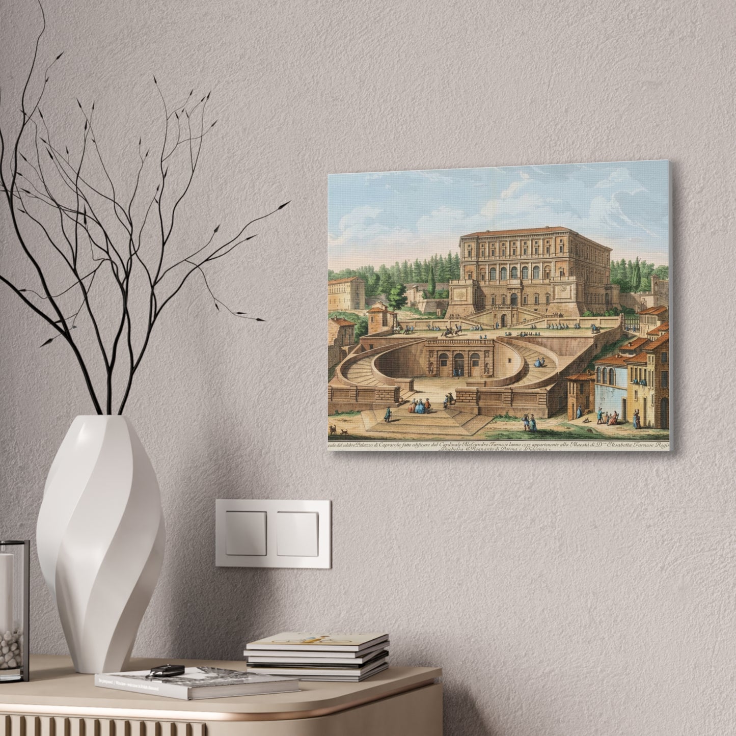 Renaissance Italian Villa Horsemen Canvas Print