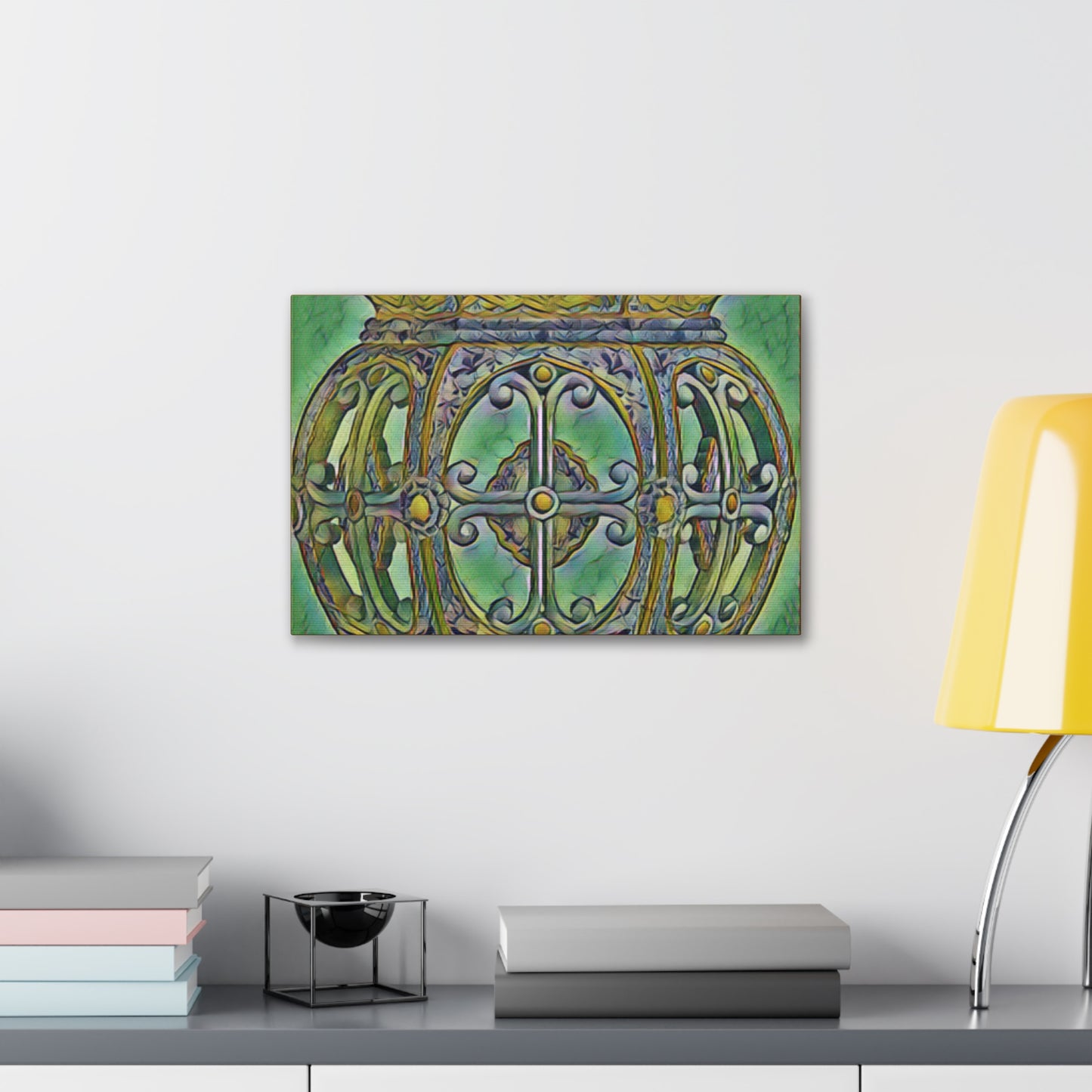 Canvas Wall Art - Bold Colors Old Vase Design