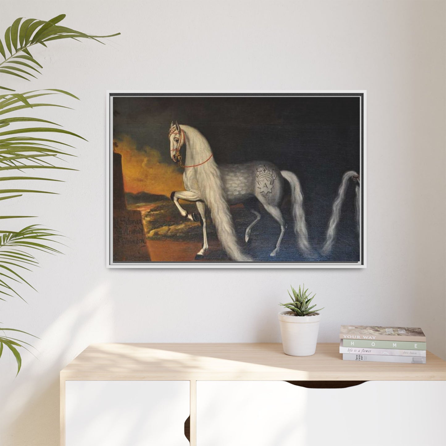 Matte Canvas Print — "Der Schwan zu Arnstadt" (Framed, Multi-Color)