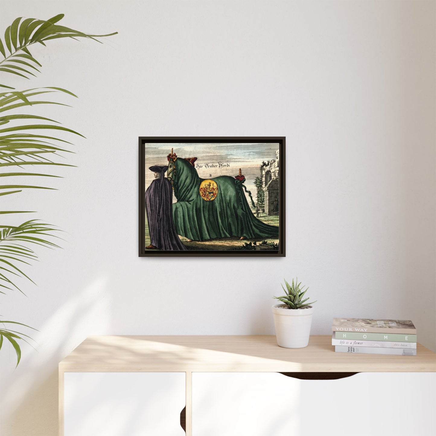 Framed Matte Canvas — 'Graher Pferdi' Parade Horse Illustration
