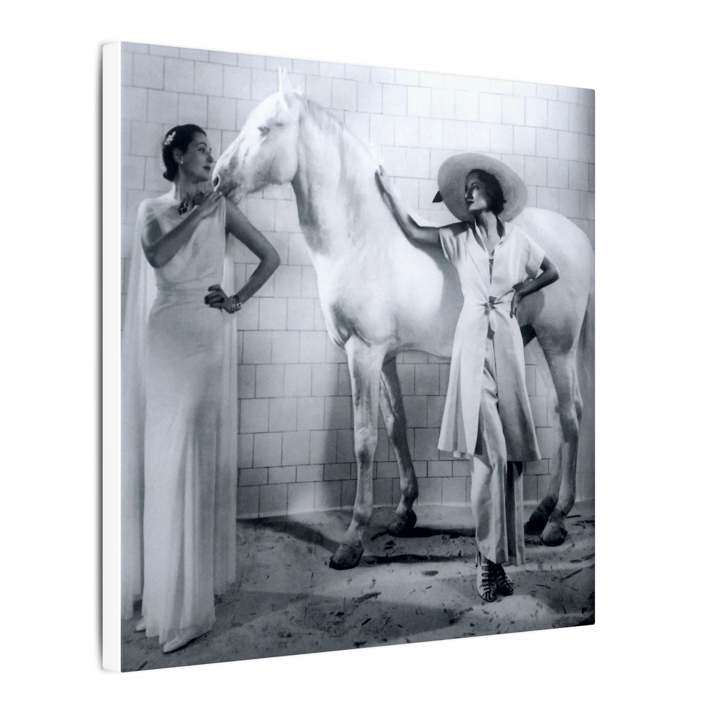 White (1936) Edward Steichen— Vintage Black & White Fashion Photo Canvas