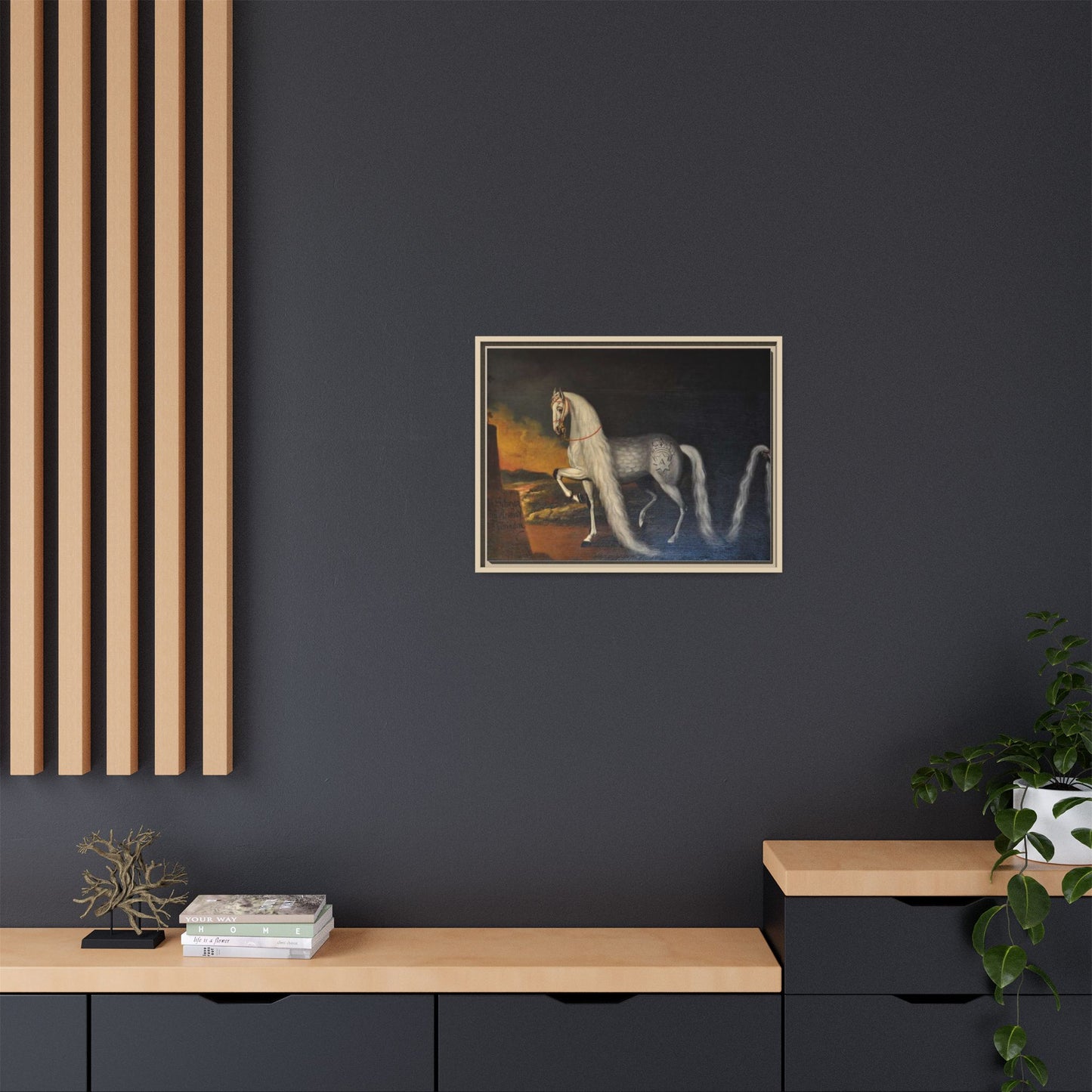 Matte Canvas Print — "Der Schwan zu Arnstadt" (Framed, Multi-Color)