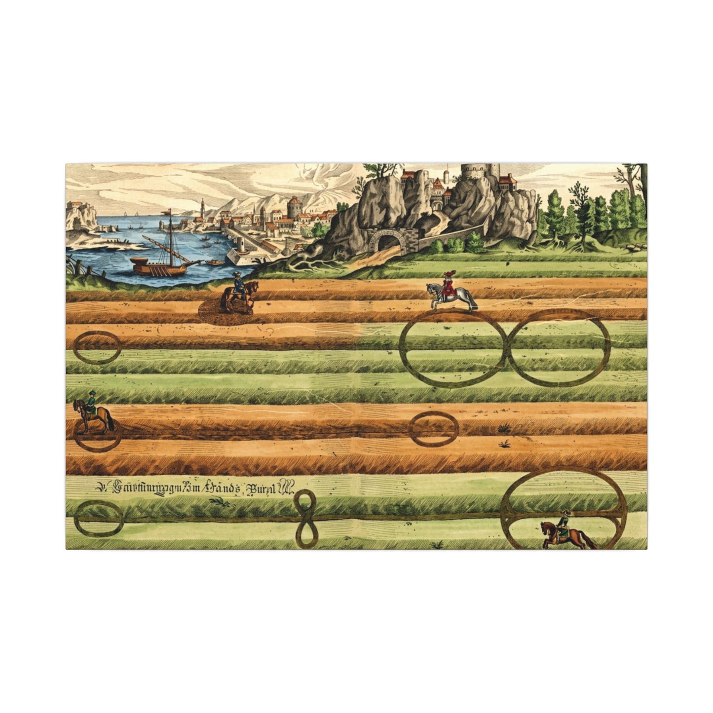 Canvas Prints - Equestrian Training Patterns from 1610 Book