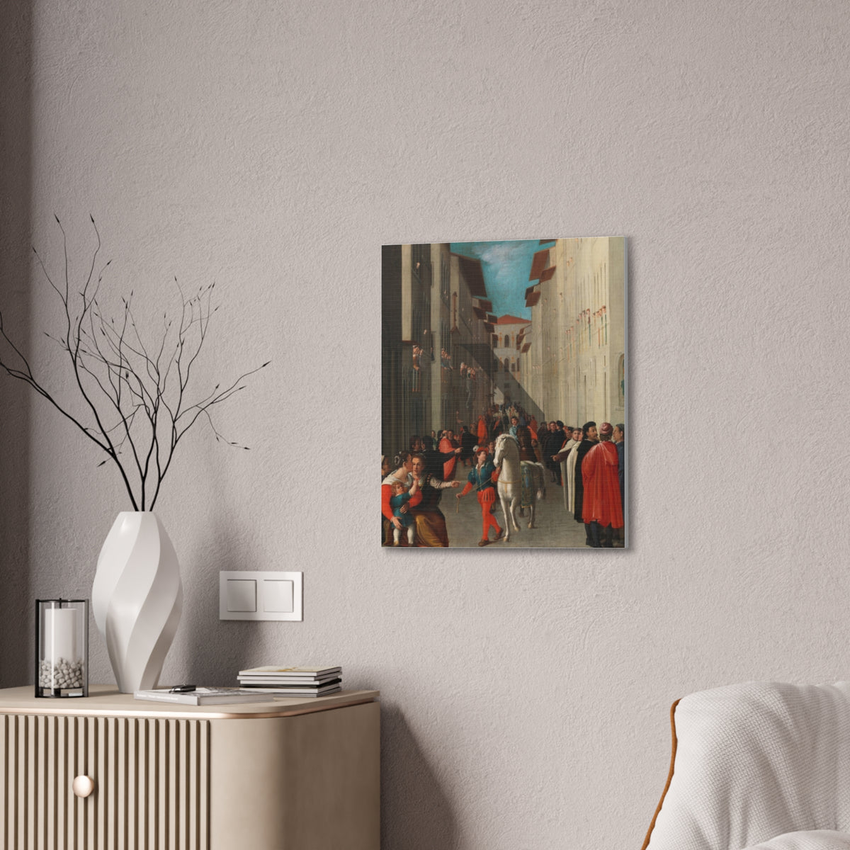 Renaissance Palio Racehorse Canvas Print