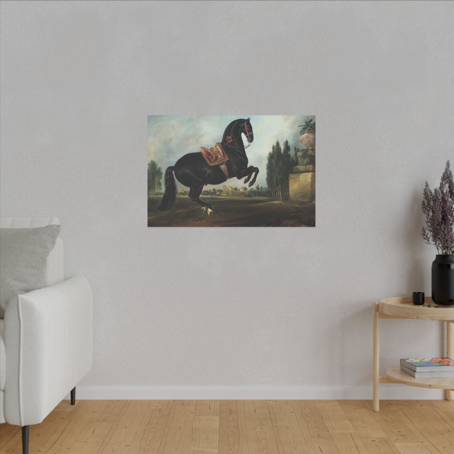 Equestrian Art Canvas Print – Majestic Black Horse, Gitano, Wall Decor