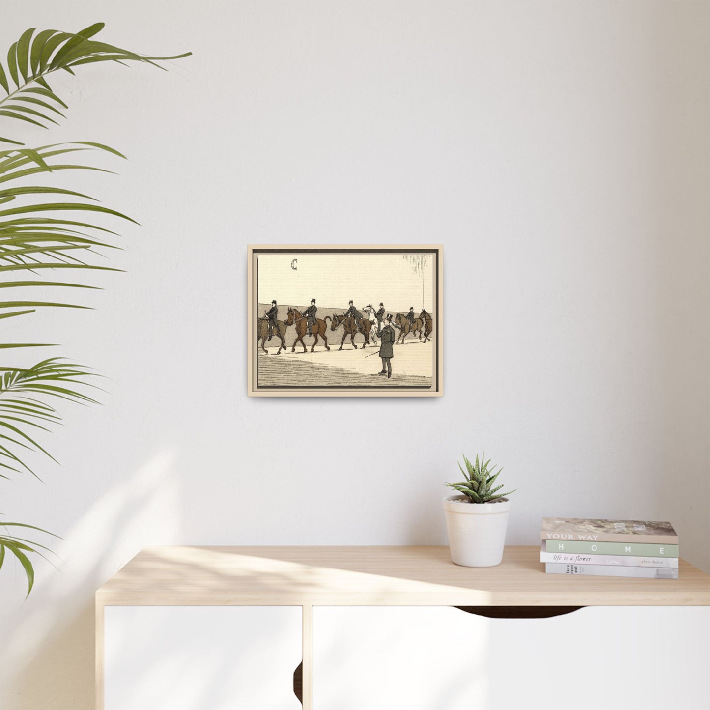Parisian Riding School 1800s Instructor Matte Canvas Framed
