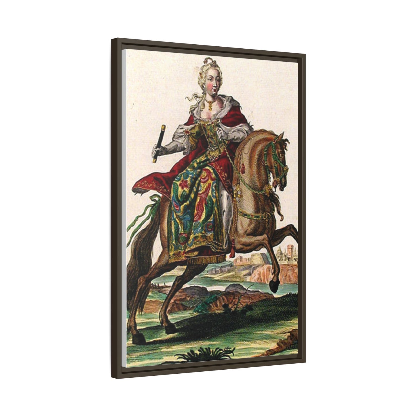 Framed Equestrian Canvas — Maria Anna Archiducissa Austriae Wall Art