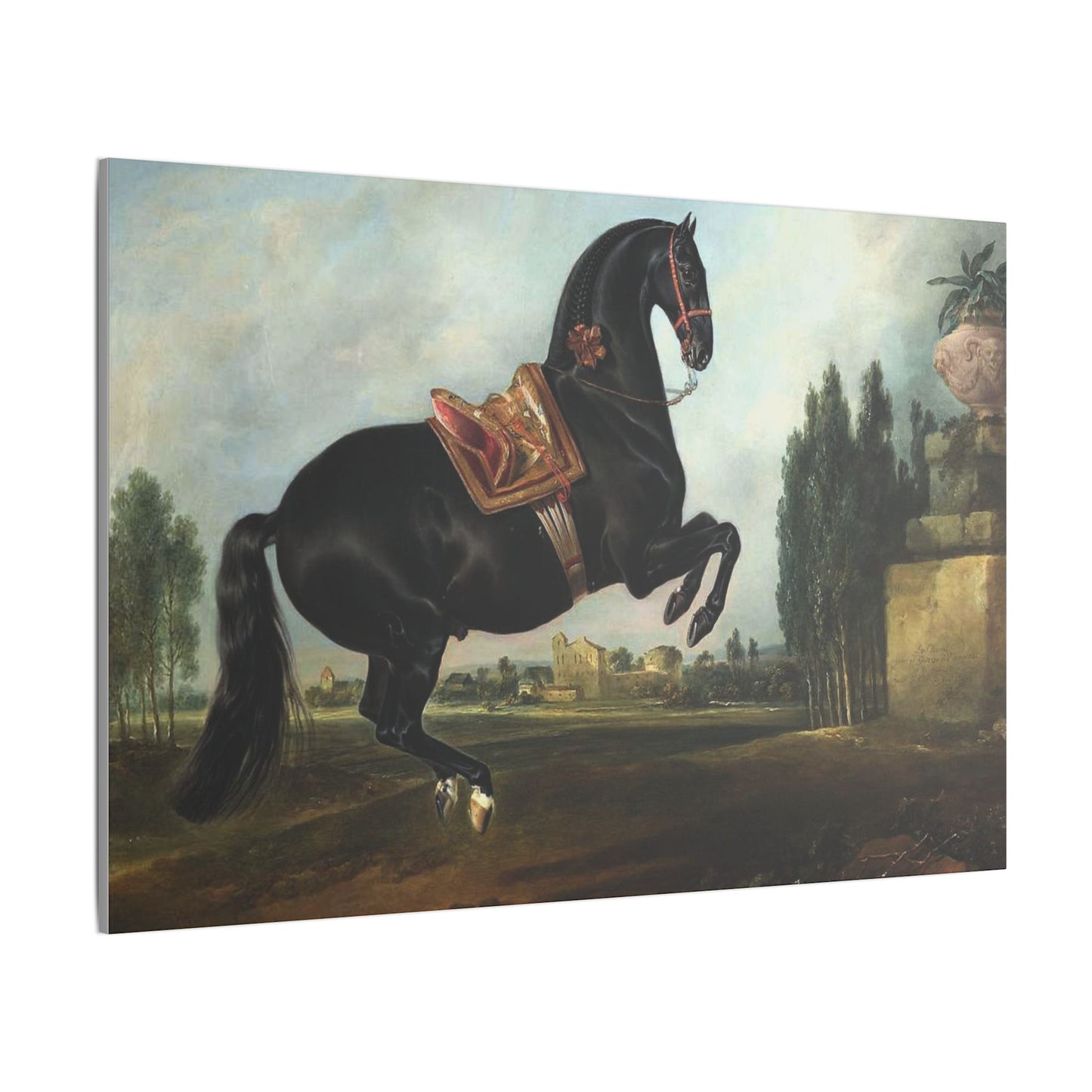 Equestrian Art Canvas Print – Majestic Black Horse, Gitano, Wall Decor