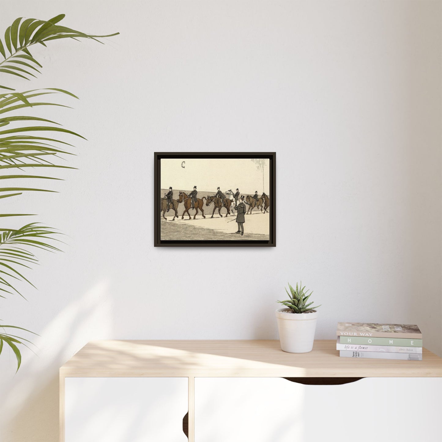 Parisian Riding School 1800s Instructor Matte Canvas Framed