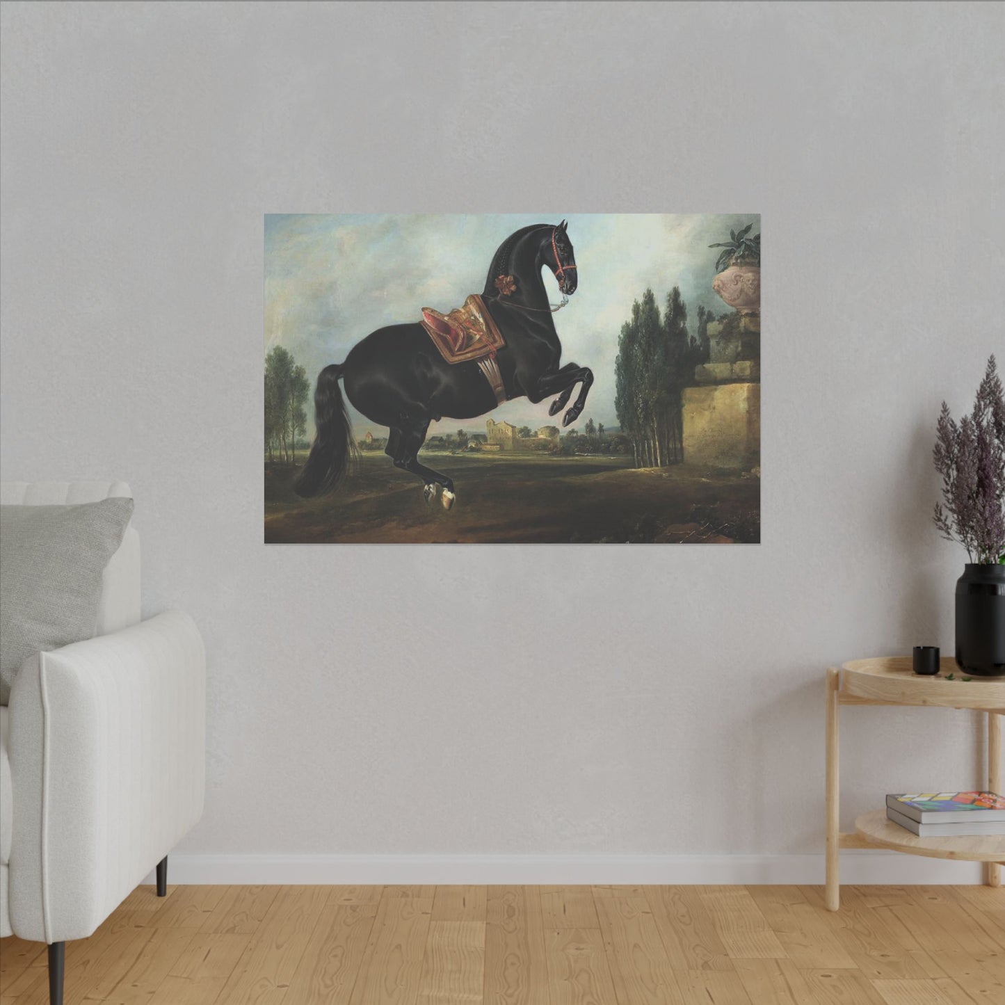 Equestrian Art Canvas Print – Majestic Black Horse, Gitano, Wall Decor