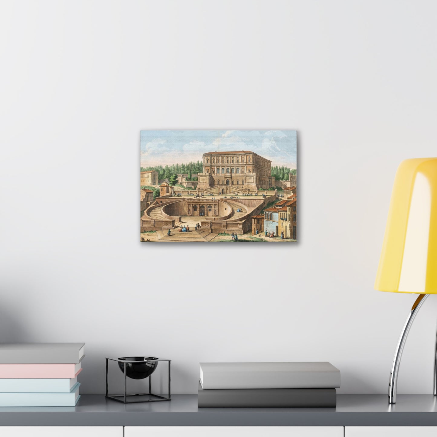 Renaissance Italian Villa Horsemen Canvas Print