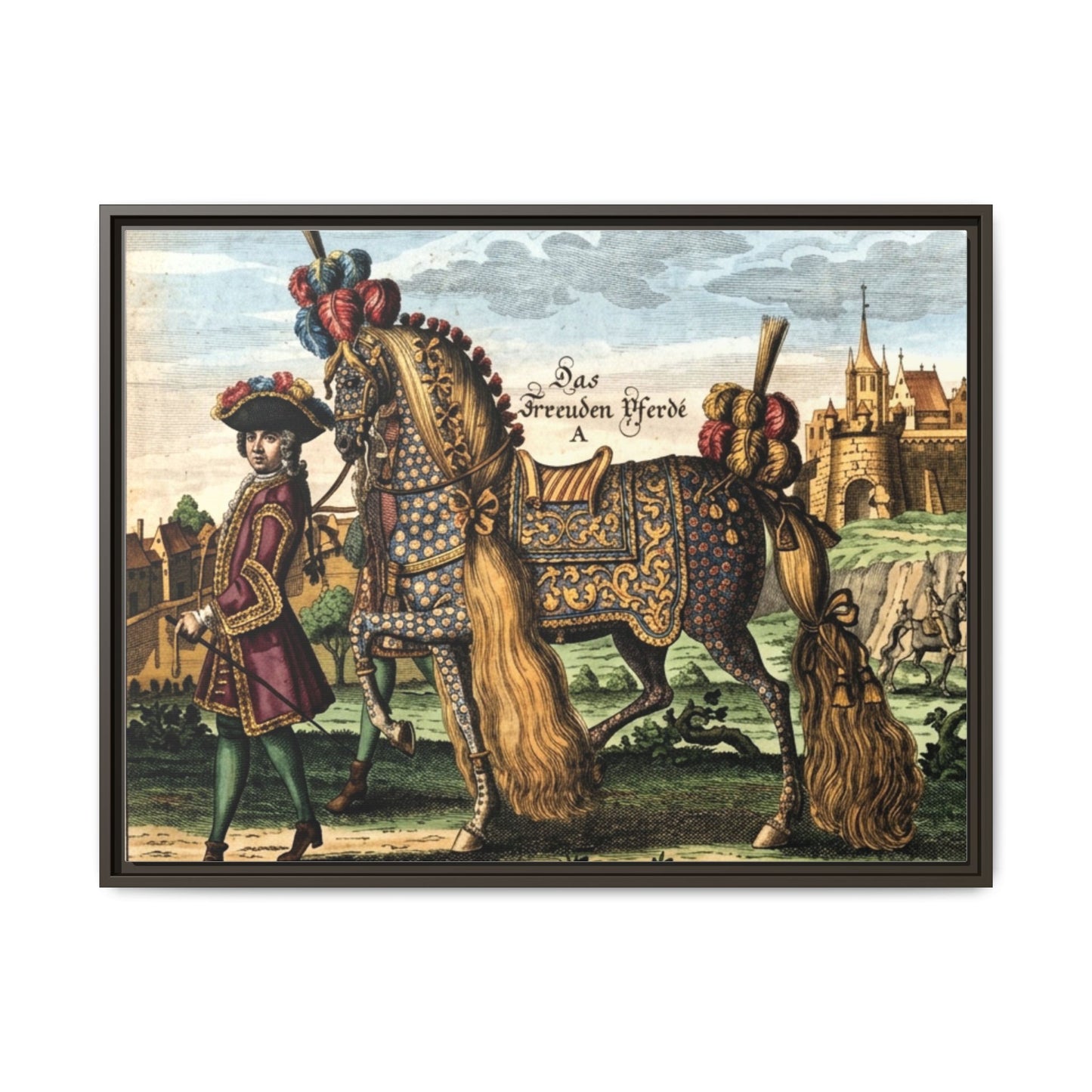 Das Freuden Pferde Matte Canvas Print — Framed Decorative Horse Art